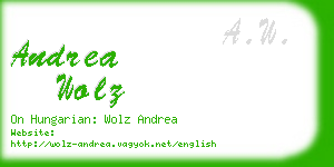 andrea wolz business card